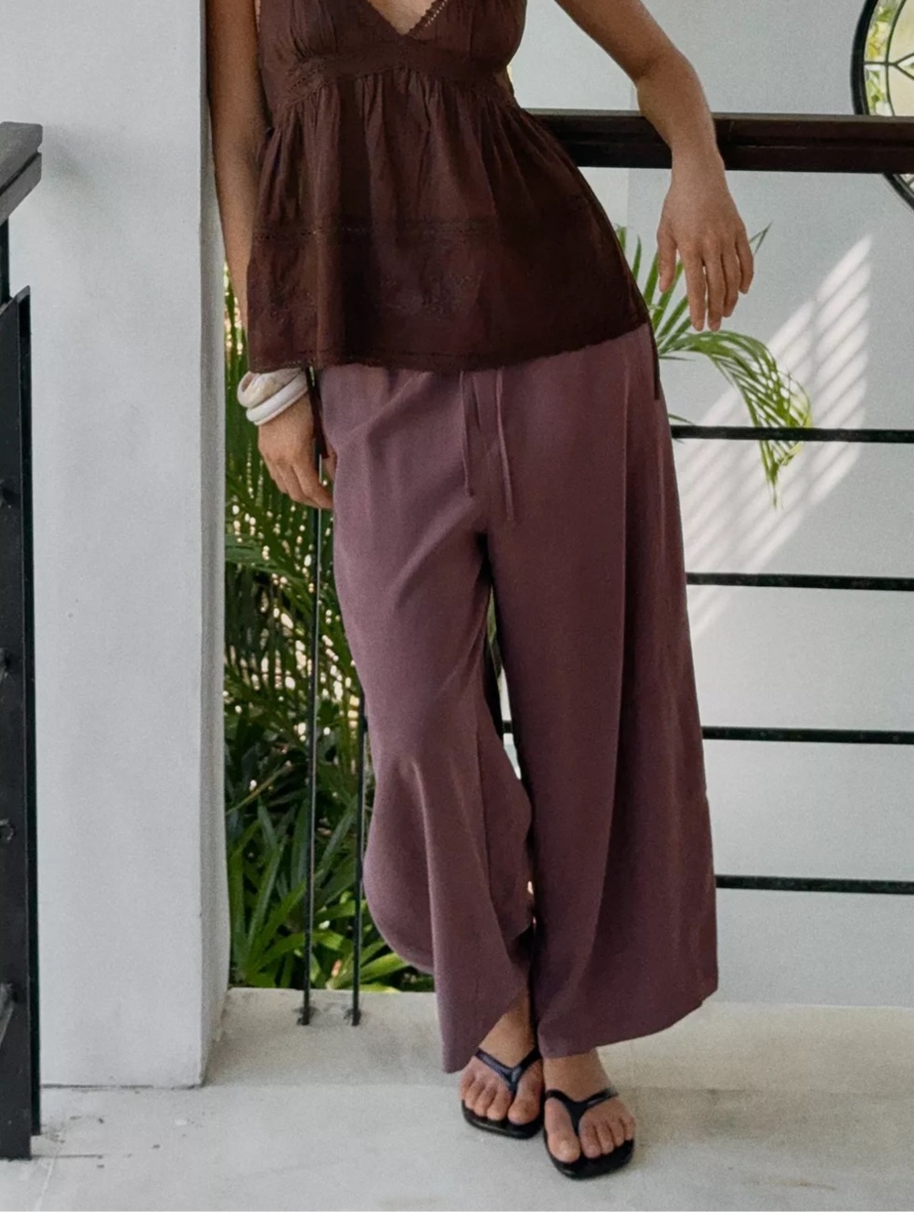 Zara Balloon  Pajama Pants Black